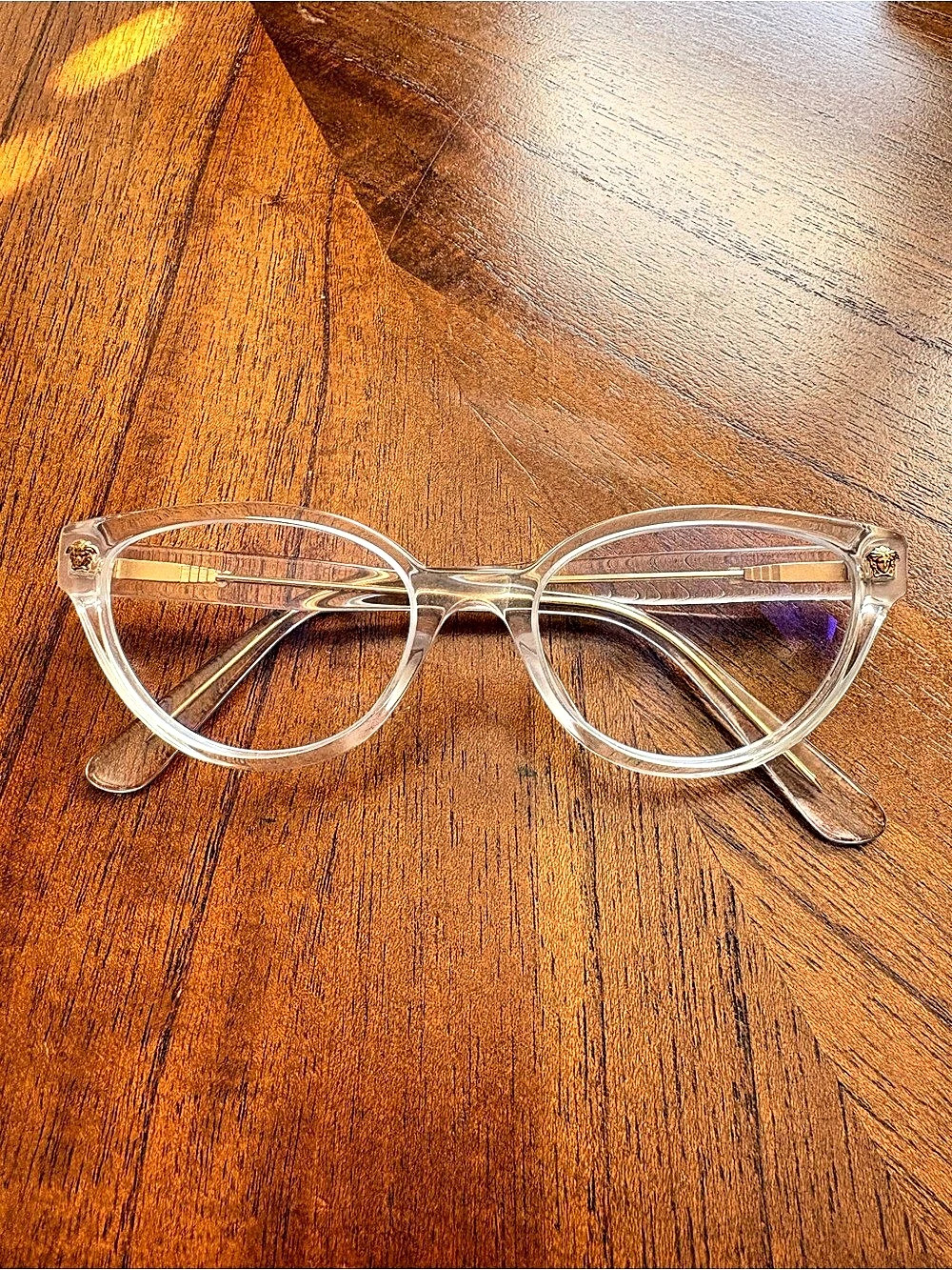 Versace Kids Glasses - Style: VK 3327 Clear/ Gold - Used, good condition